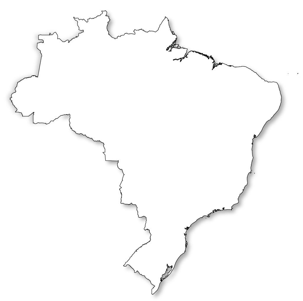 Bersichtskarte Von Brasilien Karte Umriss Von Brasilien South   übersichtskarte Von Brasilien 