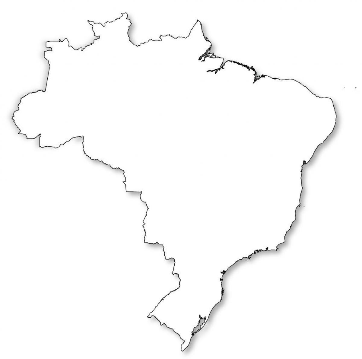 brasilien karte umriss Übersichtskarte von Brasilien   Karte Umriss von Brasilien (South 