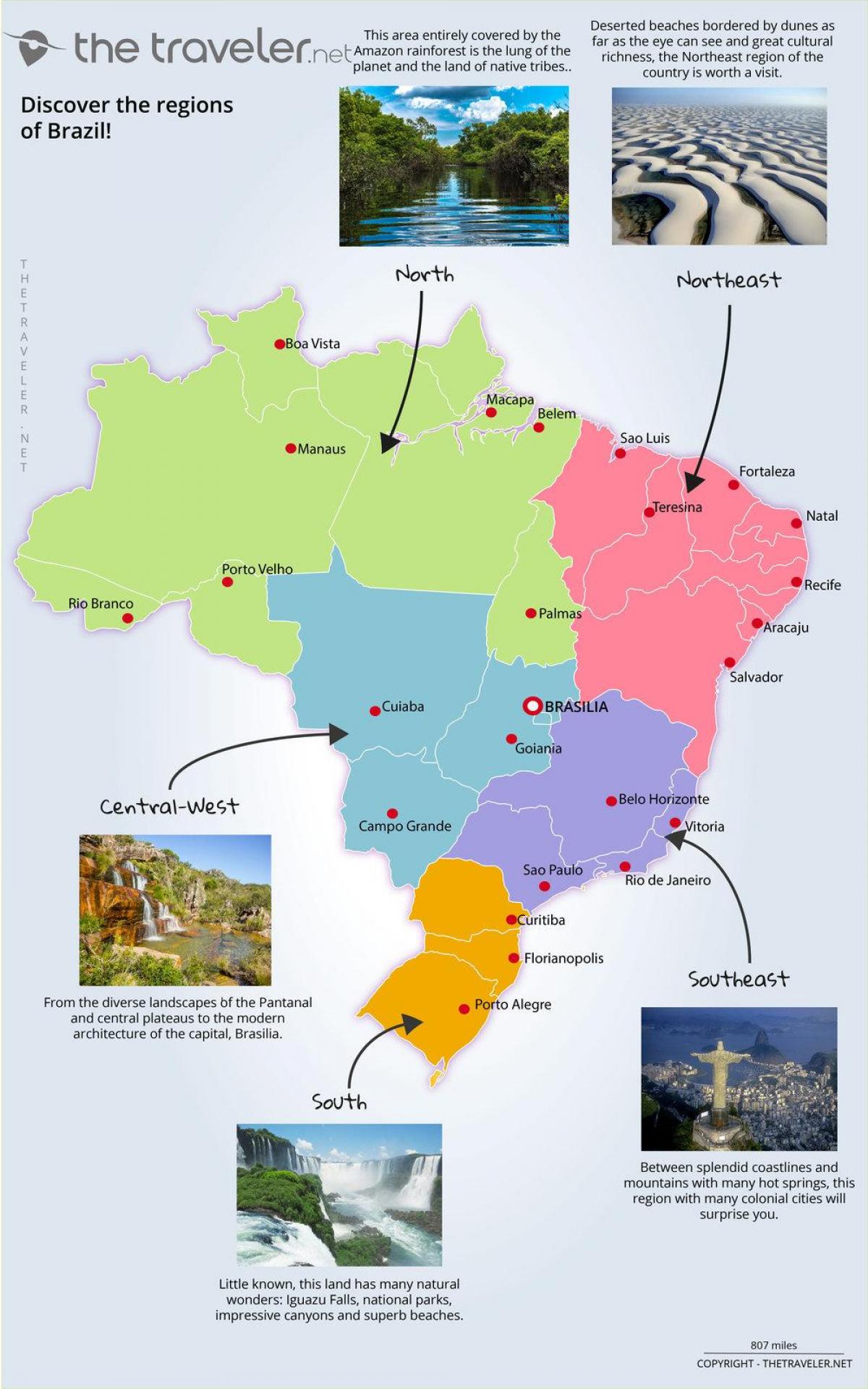 Landkarte von Brasilien Attraktion