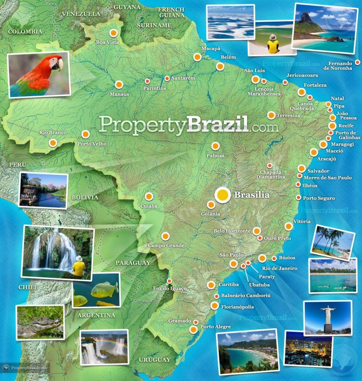 touristische Karte von Brasilien
