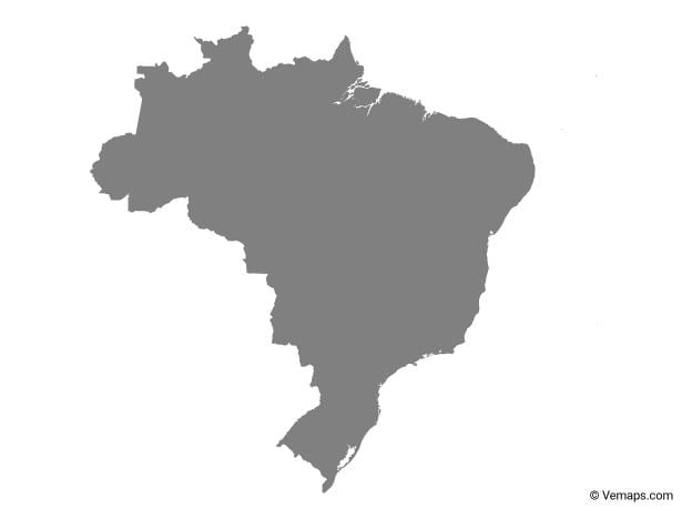 Brasilien Vektor-Karte