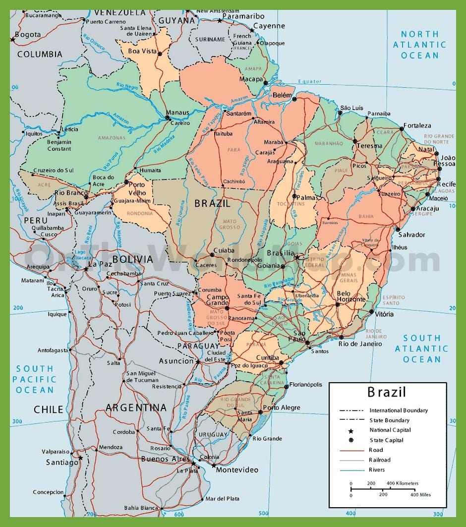 politische Karte Brasilien
