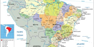 Brasilien in der Karte