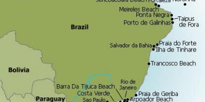 Landkarte von Brasilien Strände