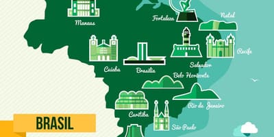 Landkarte von Brasilien Sehenswürdigkeiten