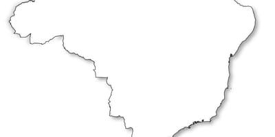 Landkarte von Brasilien Umriss