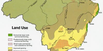 Landkarte von Brasilien Landwirtschaft