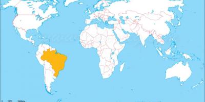 Lage von Brasilien auf der Weltkarte anzeigen