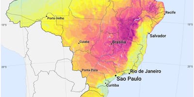 Landkarte von Brasilien Sonnenschein