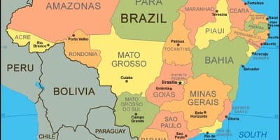 Brasilien Landkarte mit Staaten