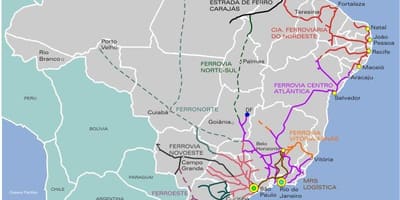 Brasilien-Bahn Karte