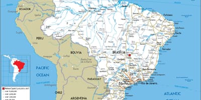 Brasilien-ausführliche Karte