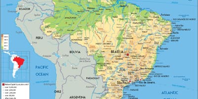 Brasilien auf der Karte anzeigen