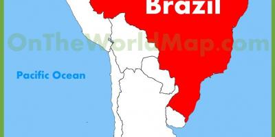 Landkarte von Brasilien in Südamerika
