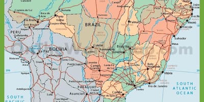 Politische Karte Brasilien
